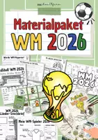 Vorschau - Unterrichtsreihen - Fußball WM 2026 | Materialpaket mit Arbeitsheft, Lapbook & Spielen | Klasse 5–6 - Deckblatt
