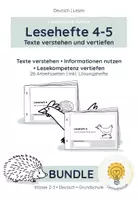 Vorschau - Arbeitsblätter - Lesen Klasse 2 – Texte verstehen und Lesekompetenz ausbauen | Bundle Heft 4–5 - Deckblatt