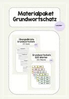 Vorschau - Arbeitsblätter - Grundwortschatz Materialpaket (Diktate und Karteikärtchen) - Deckblatt