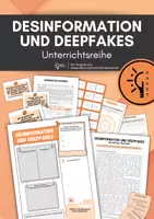 Vorschau - Arbeitsblätter - Sparpaket: Desinformation & Deepfakes - Gefahren der Demokratie - Unterrichtsreihe (Einstieg, Erarbeitung, Spiel, Simulation, Reflexion) - Deckblatt