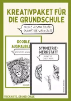 Vorschau - Mal- und Bastelvorlagen - Kreativpaket: Ausmalbilder + Symmetrie-Werkstatt - Deckblatt