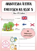 Vorschau - Arbeitsblätter - Materialpaket Arbeitsblätter Englisch Klasse 5 - Deckblatt