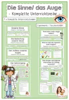 Vorschau - Stundenentwürfe - Die Sinne / Das Auge - Materialpaket/ Komplette Unterrichtsreihe - Deckblatt