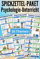 Vorschau - Poster - Psychologie Spickzettel Materialpaket - Zusammenfassung und Übersicht - Deckblatt