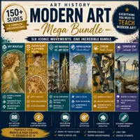 Vorschau - Präsentationen/Tafelbilder - Modern Art Mega Bundle XXL | Art Nouveau, Impressionism, Cubism & Surrealism Lessons - Deckblatt