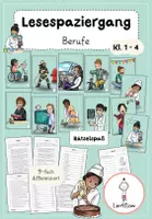 Vorschau - Arbeitsblätter - Lesespaziergang Berufe - Deckblatt