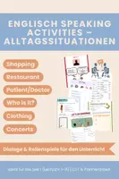 Vorschau - Stundenentwürfe - Rollenspiele & Dialoge Englisch Sek I – 7 Aktivitäten | A1–A2, CLT - Deckblatt