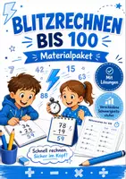 Vorschau - Arbeitsblätter - Blitzrechnen bis 100 – Materialpaket Klasse 2/3 - Deckblatt