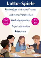 Vorschau - Stationenlernen - Grammatik-Spiele | DaF DaZ | A1 A2 - Deckblatt