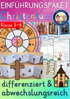 Vorschau - Stundenentwürfe - Weltreligion Christentum EINFÜHRUNGSPAKET Klasse 3-6 Religion Ethik - Deckblatt