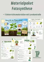 Vorschau - Arbeitsblätter - Materialpaket Fotosynthese – 5 Unterrichtsmaterialien mit Lernkontrolle - Deckblatt