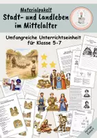 Vorschau - Arbeitsblätter - Materialpaket - Stadt- und Landleben im Mittelalter - Deckblatt