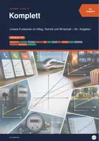 Vorschau - Arbeitsblätter - Die große Materialsammlung: Lineare Funktionen im Alltag, in Technik und Wirtschaft - Deckblatt
