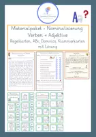 Vorschau - Arbeitsblätter - Nominalisierung - Klasse 5-7 - Materialpaket - Regelkarten, Arbeitsblätter, Spiele - Deckblatt
