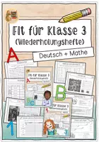 Vorschau - Unterrichtsreihen - Fit für Klasse 3 - Deutsch/Mathe (Wiederholung Klasse 2) - Deckblatt