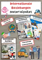 Vorschau - Arbeitsblätter - Internationale Beziehungen: Diplomatie, Außenpolitik, Konflikte, Friedenssicherung, Globalisierung & Welthandel - Deckblatt