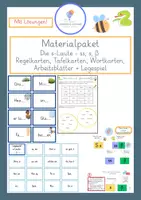 Vorschau - Arbeitsblätter - s ss ß - Klasse 3-5 - Materialpaket: Regelkarten, Wortkarten, Arbeitsblätter, Spiel - Deckblatt