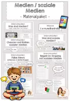 Vorschau - Stundenentwürfe - Medien/ soziale Medien - Materialpaket inkl. Lernzielkontrolle - Deckblatt