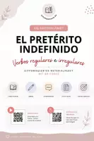 Vorschau - Arbeitsblätter - El pretérito indefinido – Verbos regulares e irregulares | Großes differenziertes Materialpaket mit QR-Codes - Deckblatt