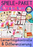 Vorschau - Stundenentwürfe - Christentum Weltreligion SPIELE UND RÄTSEL Materialpaket - Deckblatt