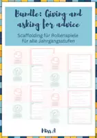 Vorschau - Arbeitsblätter - Bundle: Asking for & giving advice | Scaffolding for role plays - Deckblatt
