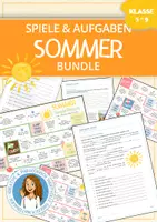 Vorschau - Arbeitsblätter - SOMMER ☀️ WACHSENDES Materialpaket | Aufgaben & Brettspiele (Summer, Holidays, Back to School) - Deckblatt