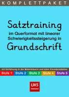 Vorschau - Spiele - Materialpaket Satztraining in Grundschrift - GS - Deckblatt