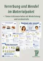 Vorschau - Unterrichtsreihen - Vererbung und Mendel im Materialpaket – 7 Unterrichtsmaterialien mit Wiederholung und Lernkontrolle - Deckblatt