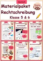 Vorschau - Stationenlernen - Materialpaket: Rechtschreibung in Klasse 5 & 6 - Deckblatt
