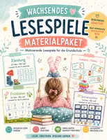 Vorschau - Mal- und Bastelvorlagen - Lesespiele für Grundschule, DaF & DaZ – Wachsendes Materialpaket mit Domino, „Ich habe – Wer hat?“ & Lesen und Malen - Deckblatt