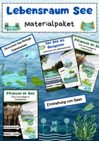 Vorschau - Arbeitsblätter - Lebensraum See: Ökosystem, Tiere, Pflanzen, Nahrungskette, Stoffkreislauf & Entstehung - Deckblatt