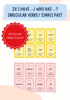 Vorschau - Spiele - 2x Irregular verbs: I have... Who has...? – Lesespiel Englisch Klasse 5+6 - Deckblatt