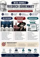 Vorschau - Unterrichtsreihen - 🎭 Friedrich Dürrenmatt Sparpaket – Die Physiker, Der Besuch der alten Dame & Literaturpräsentation | Deutsch Sek II - Deckblatt