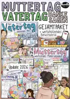 Vorschau - Arbeitsblätter - Muttertag / Vatertag / 👨👩👧👦 Held*innen und mehr - XXL KREATIVPAKET - Deckblatt