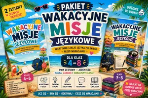 zapowiedź - Pakiet | Wakacyjne misje językowe | klasy 4–8 | - obwoluta