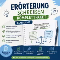 Vorschau - Stundenentwürfe - Komplettpaket Erörterung – Bundle | Deutsch Kl. 8–10 | Theorie, Übungen, Klausur & Erwartungshorizont | dialektische Erörterung | sofort einsetzbar - Deckblatt