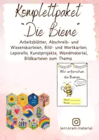 Vorschau - Mal- und Bastelvorlagen - Die Biene – umfassendes Unterrichtspaket für Klasse 1/2 | Lapbook, Stationen, Differenzierung & Kreativmaterial - Deckblatt