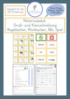 Vorschau - Stundenentwürfe - Groß- und Kleinschreibung - Klasse 3-4 - Materialpaket: Regelkarten, Wortkarten, Arbeitsblätter, Spiel - Deckblatt