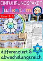 Vorschau - Stundenentwürfe - Weltreligion Judentum Klasse 3-6 EINFÜHRUNGSPAKET Religion Ethik - Deckblatt