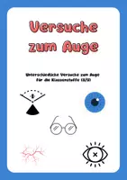 Vorschau - Arbeitsblätter - Materialpaket: Versuche zum Auge - Deckblatt