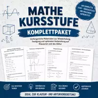 Vorschau - Arbeitsblätter - Mathe Kursstufe – Komplettpaket mit Arbeitsblättern & Lösungen - Deckblatt