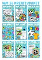 Vorschau - Mal- und Bastelvorlagen - WM Fußball 2026 Kreativpaket – Basteln, Malen, Schreiben & Kunstprojekte im Sommer - Deckblatt