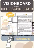 Vorschau - Unterrichtsreihen - Visionboard im neuen Schuljahr - Mein Zukunts-Ich / Ziele Klasse 7-10 - Deckblatt