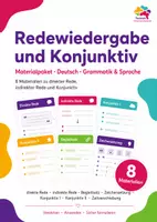 Vorschau - Stundenentwürfe - Direkte und indirekte Rede üben – Konjunktiv I, Konjunktiv II & Redewiedergabe Deutsch - Deckblatt