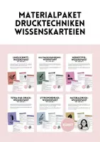 Vorschau - Experimente - Materialpaket Drucktechniken, Druckgrafik, Wissenskarteien, Sek I und SEK II - Deckblatt