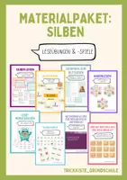 Vorschau - Spiele - Großes Materialpaket: Spiele & Leseübungen auf Silbenebene - Deckblatt
