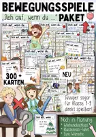 Vorschau - Spiele - Bewegungsspiele PAKET : "Steh auf, wenn du ..." 325+ Karten - Deckblatt