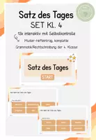 Vorschau - Präsentationen/Tafelbilder - Materialpaket Satz des Tages interaktiv Kl. 4 mit Selbstkontrolle - Deckblatt