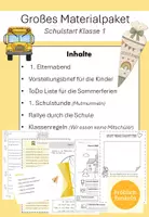 Vorschau - Stundenentwürfe - Großes Materialpaket: Schulstart 1. Klasse - Deckblatt
