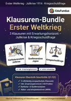 Vorschau - Klassenarbeiten - Klausurpaket Erster Weltkrieg – Kriegsschuldfrage & Julikrise 1914 | Karikatur- und Quellenanalyse (Jagow) | Geschichte Oberstufe Q1/Q2 mit Erwartungshorizont - Deckblatt